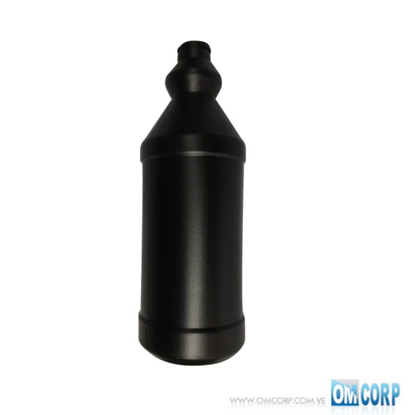 Envase Plastico 1 Litro Negro Tipo Botella Con Tapa Presion MIA10164P