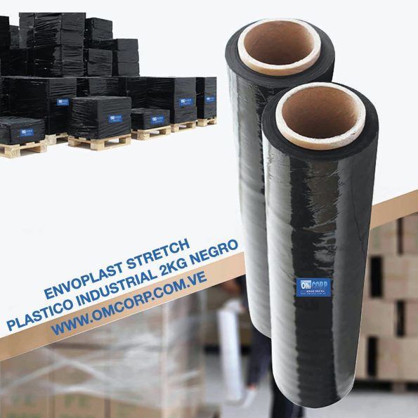 Envoplast Stretch Plastico Industrial 2kg Negro Packing